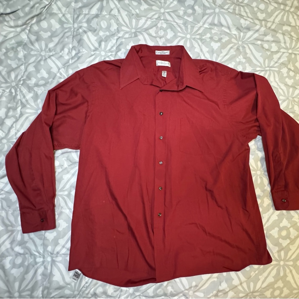 Men's‎ Burgundy Shirt Van Heusen